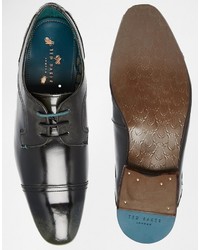 dunkelgraue Leder Derby Schuhe von Ted Baker