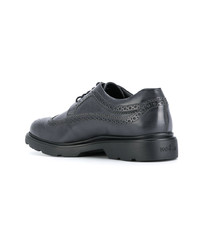 dunkelgraue Leder Derby Schuhe von Hogan