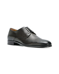 dunkelgraue Leder Derby Schuhe von BOSS HUGO BOSS