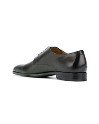 dunkelgraue Leder Derby Schuhe von BOSS HUGO BOSS