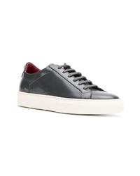 dunkelgraue Leder niedrige Sneakers von Common Projects