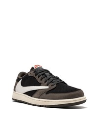 dunkelgraue Leder niedrige Sneakers von Jordan