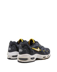 dunkelgraue Leder niedrige Sneakers von Nike