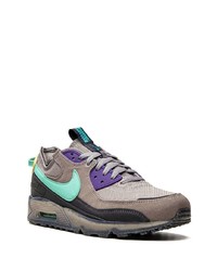 dunkelgraue Leder niedrige Sneakers von Nike