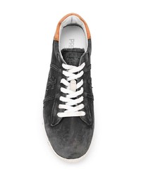 dunkelgraue Leder niedrige Sneakers von Premiata