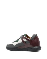 dunkelgraue Leder niedrige Sneakers von Bally