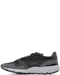 dunkelgraue Leder niedrige Sneakers von John Elliott