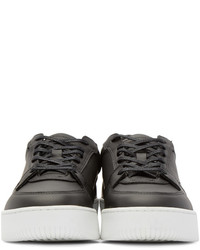 dunkelgraue Leder niedrige Sneakers von Etq Amsterdam