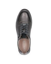 dunkelgraue Leder niedrige Sneakers von Caprice
