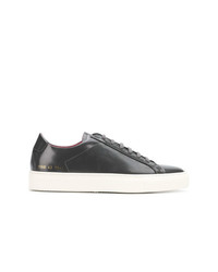 dunkelgraue Leder niedrige Sneakers von Common Projects