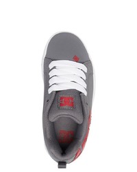 dunkelgraue Leder niedrige Sneakers von DC Shoes