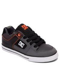 dunkelgraue Leder niedrige Sneakers von DC Shoes