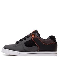 dunkelgraue Leder niedrige Sneakers von DC Shoes