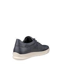 dunkelgraue Leder niedrige Sneakers von Ecco