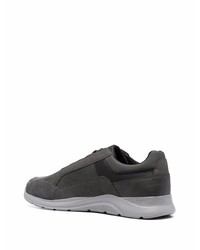 dunkelgraue Leder niedrige Sneakers von Geox