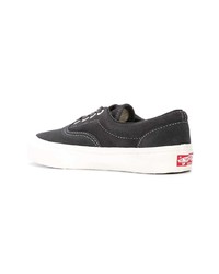 dunkelgraue Leder niedrige Sneakers von Vans