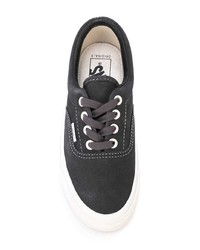 dunkelgraue Leder niedrige Sneakers von Vans