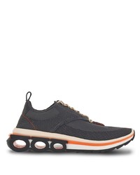 dunkelgraue Leder niedrige Sneakers von Ferragamo