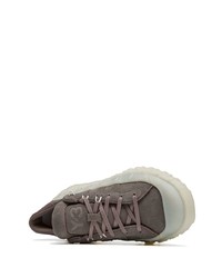 dunkelgraue Leder niedrige Sneakers von Y-3