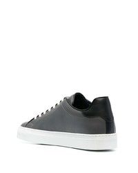 dunkelgraue Leder niedrige Sneakers von Philipp Plein