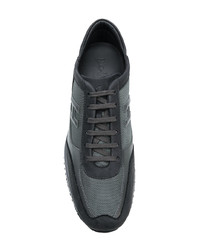 dunkelgraue Leder niedrige Sneakers von Hogan