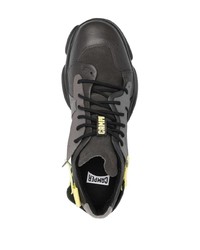 dunkelgraue Leder niedrige Sneakers von Camper