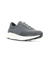 dunkelgraue Leder niedrige Sneakers von Our Legacy