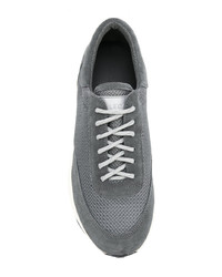 dunkelgraue Leder niedrige Sneakers von Our Legacy