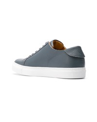 dunkelgraue Leder niedrige Sneakers von Collegium