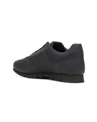 dunkelgraue Leder niedrige Sneakers von Moreschi