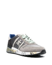 dunkelgraue Leder niedrige Sneakers von Premiata