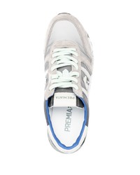 dunkelgraue Leder niedrige Sneakers von Premiata