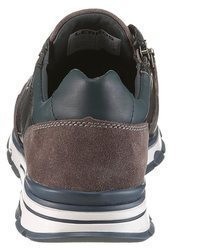 dunkelgraue Leder niedrige Sneakers von LERROS