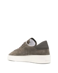 dunkelgraue Leder niedrige Sneakers von D.A.T.E