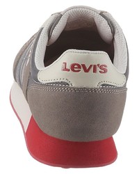 dunkelgraue Leder niedrige Sneakers von Levi's
