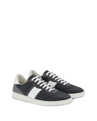 dunkelgraue Leder niedrige Sneakers von Ferragamo