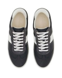 dunkelgraue Leder niedrige Sneakers von Ferragamo