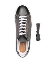 dunkelgraue Leder niedrige Sneakers von Doucal's