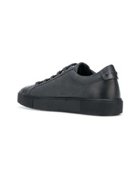 dunkelgraue Leder niedrige Sneakers von Tod's