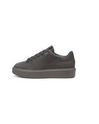 dunkelgraue Leder niedrige Sneakers von Marc O'Polo