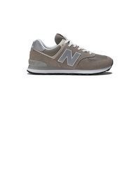 dunkelgraue Leder niedrige Sneakers von New Balance