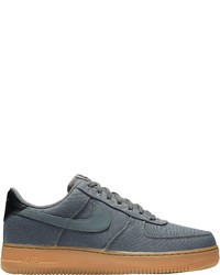 dunkelgraue Leder niedrige Sneakers von Nike Sportswear