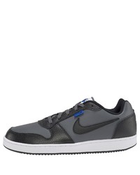 dunkelgraue Leder niedrige Sneakers von Nike Sportswear