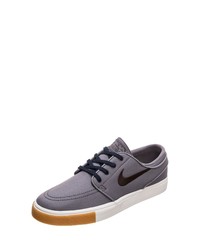 dunkelgraue Leder niedrige Sneakers von Nike Sportswear