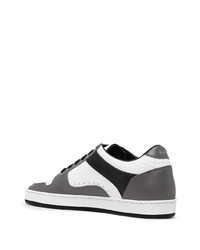 dunkelgraue Leder niedrige Sneakers von Paul Smith