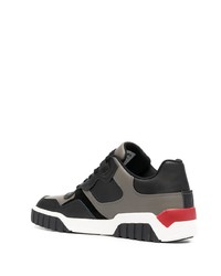 dunkelgraue Leder niedrige Sneakers von Diesel