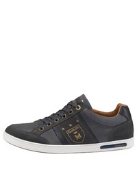 dunkelgraue Leder niedrige Sneakers von Pantofola D'oro