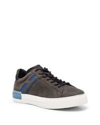 dunkelgraue Leder niedrige Sneakers von Hogan