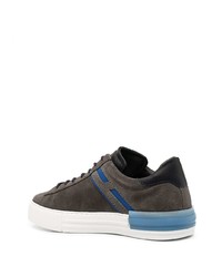 dunkelgraue Leder niedrige Sneakers von Hogan