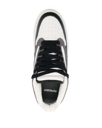 dunkelgraue Leder niedrige Sneakers von Represent